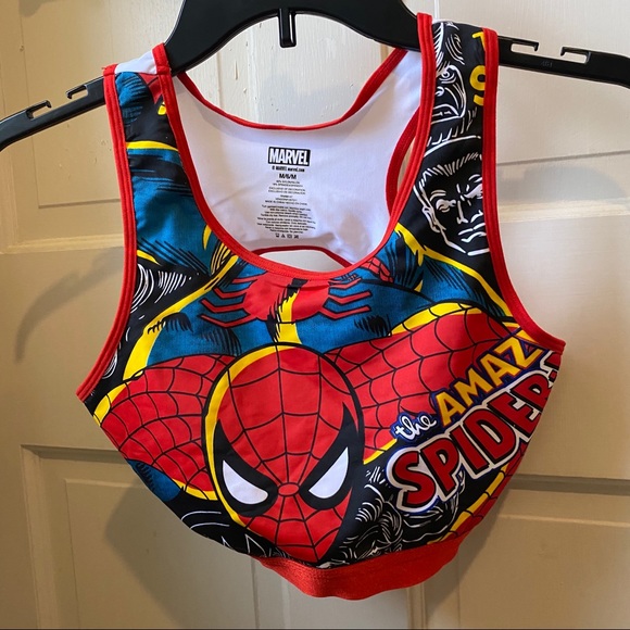 spiderman sports bra